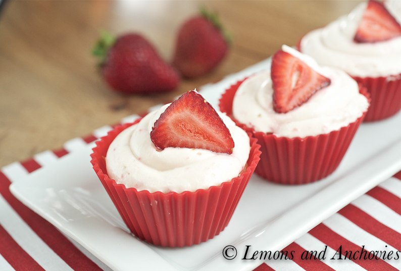 Strawberry Cupcakes with Cream Cheese Icing