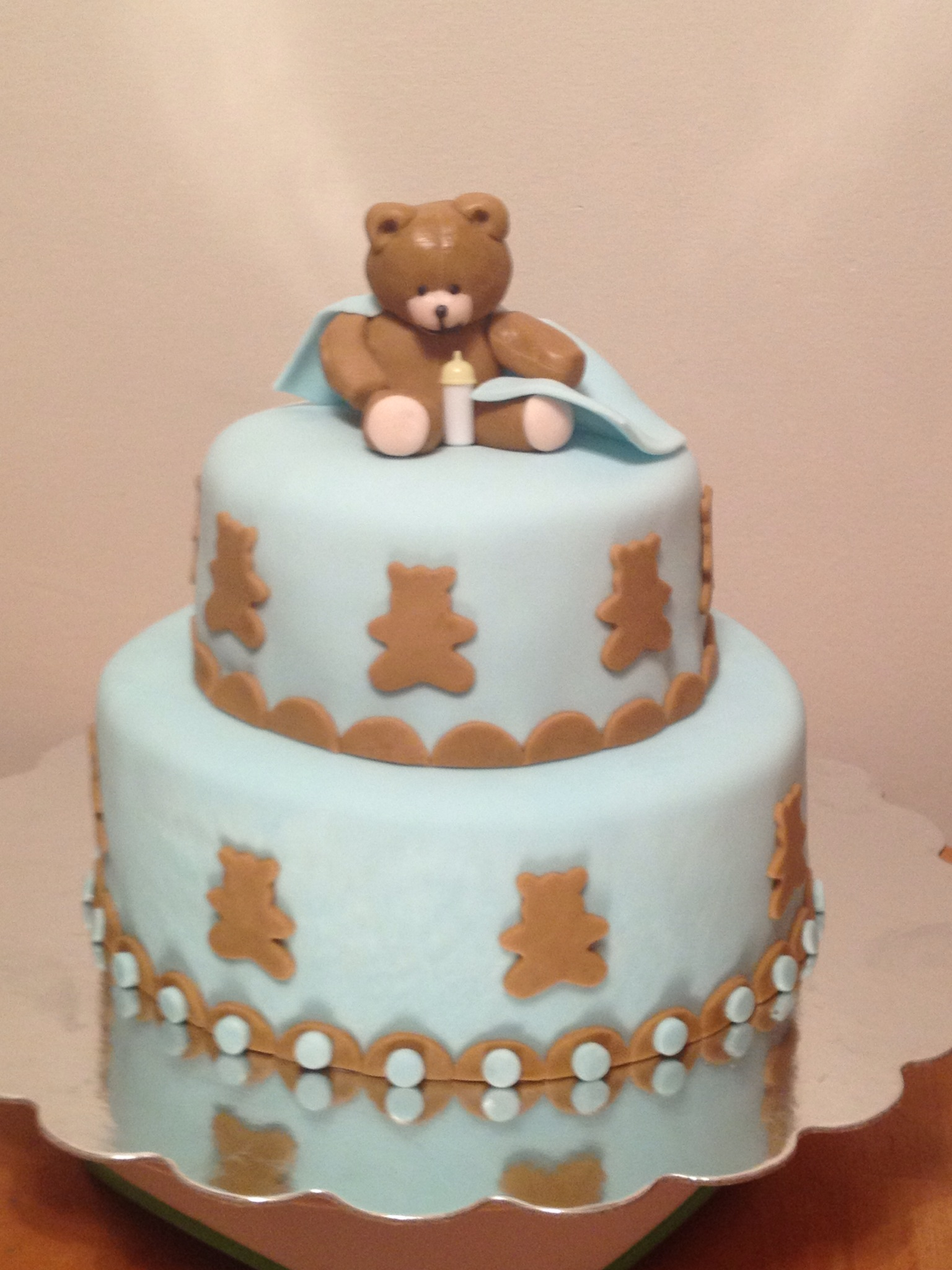 Teddy Bear Theme Baby Shower Cake