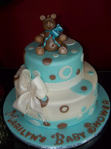 Teddy Bear Themed Baby Shower Cake