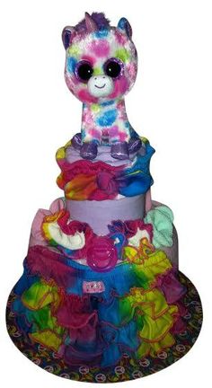 Tie Dye Baby Shower Cake