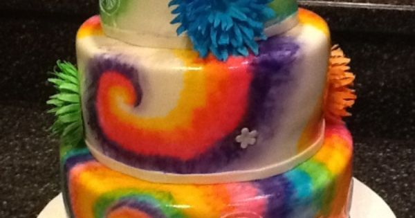 Tie Dye Cake Decorating