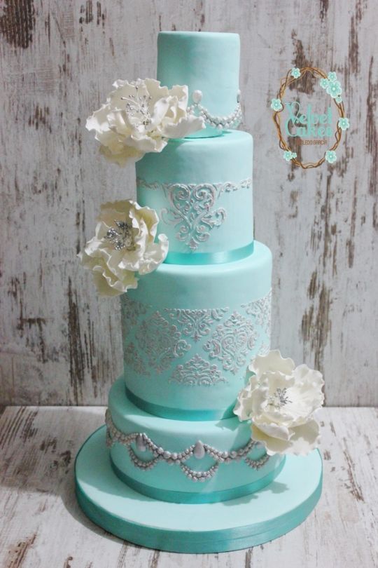 Tiffany Blue Wedding Cake