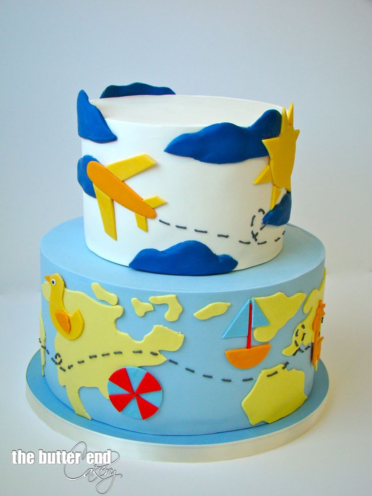 Travel Baby Shower Cake