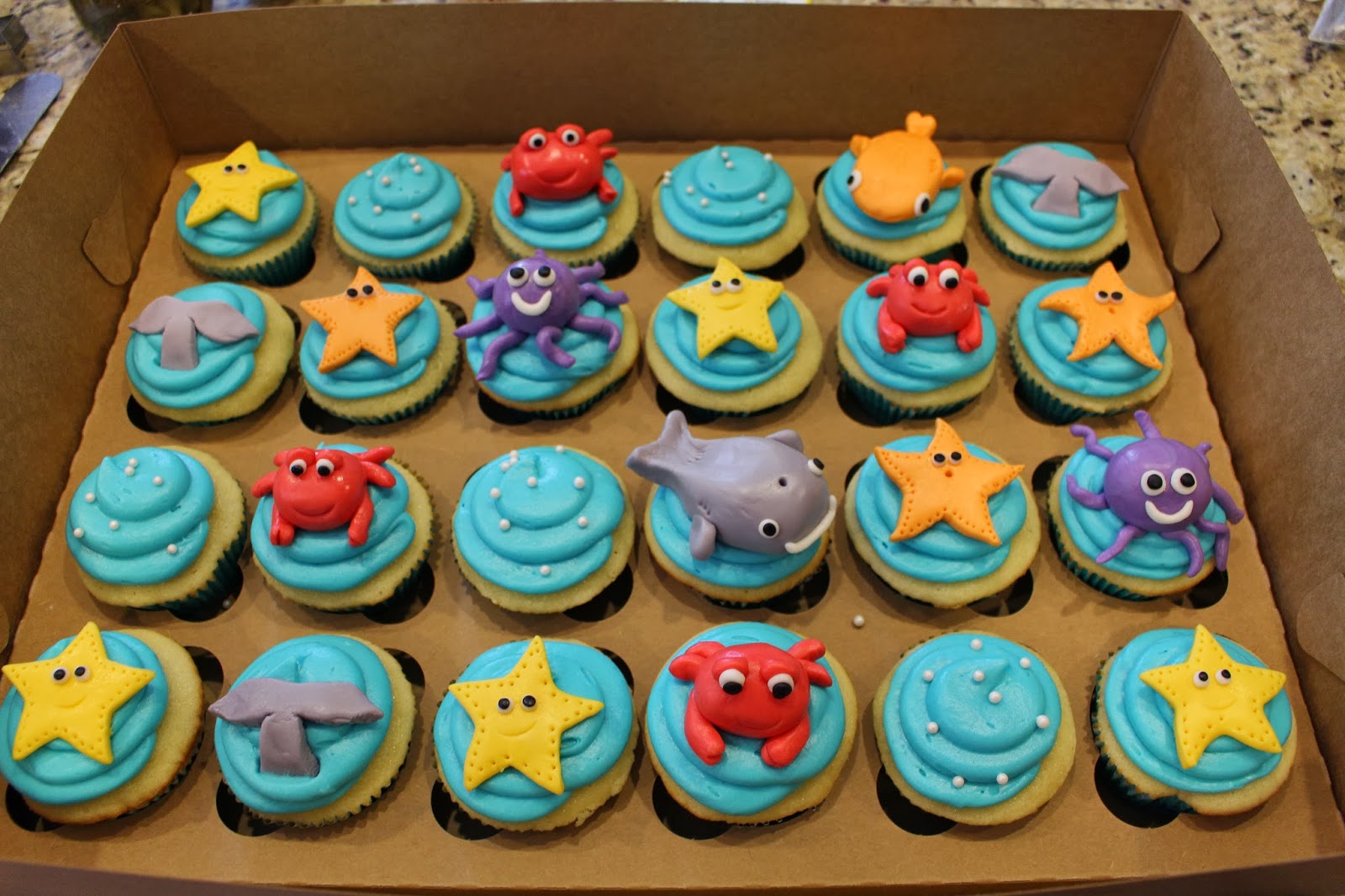 Under the Sea Baby Shower Cupcakes