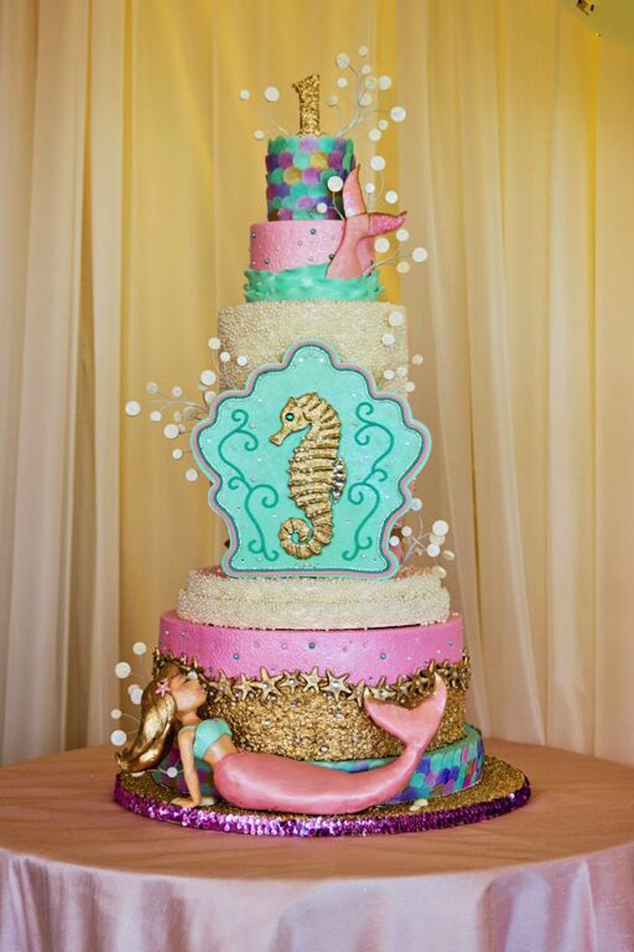 Under the Sea Mermaid Party Birthday Cake