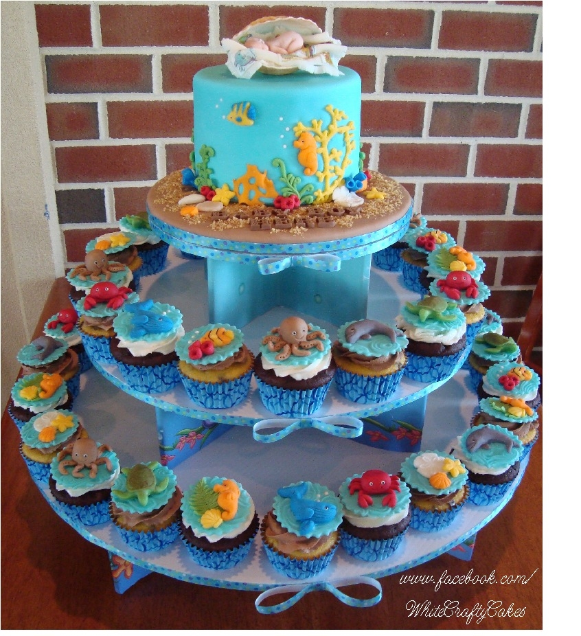 Under the Sea Themed Baby Shower Cake