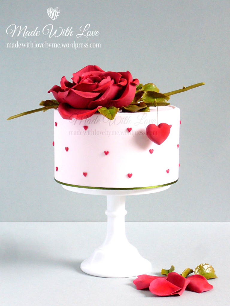 Valentine Hearts and Roses Cakes