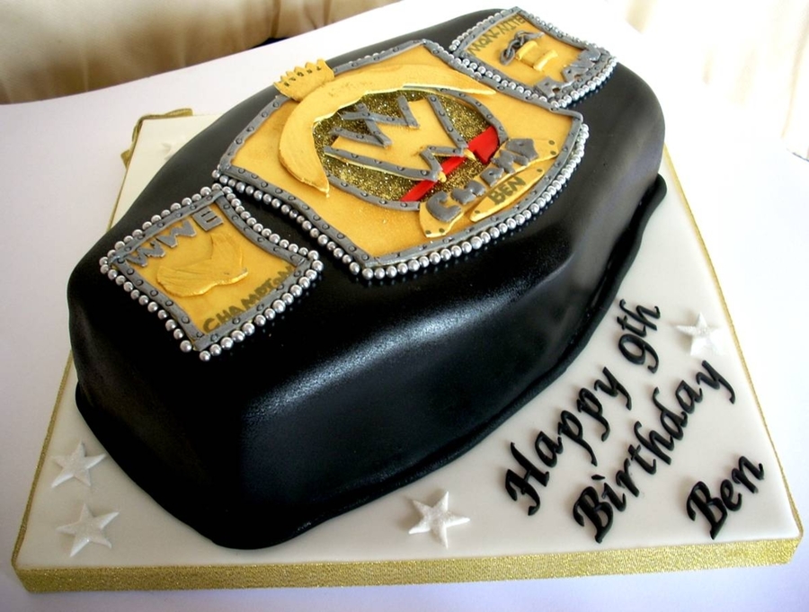 Wrestling Belt Birthday Cakes