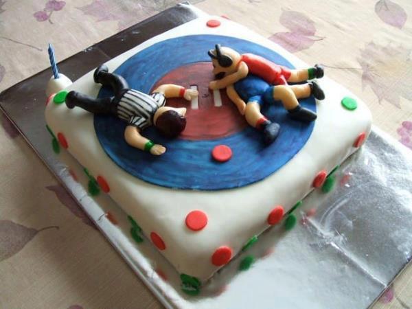 Wrestling Birthday Cake