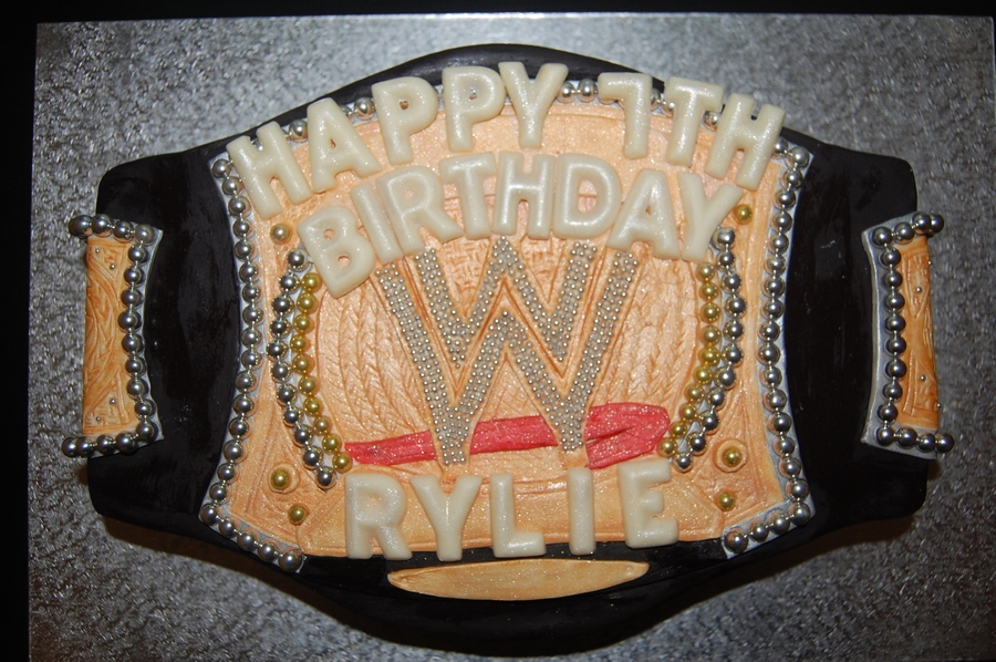 WWE Wrestling Belt Birthday Cake