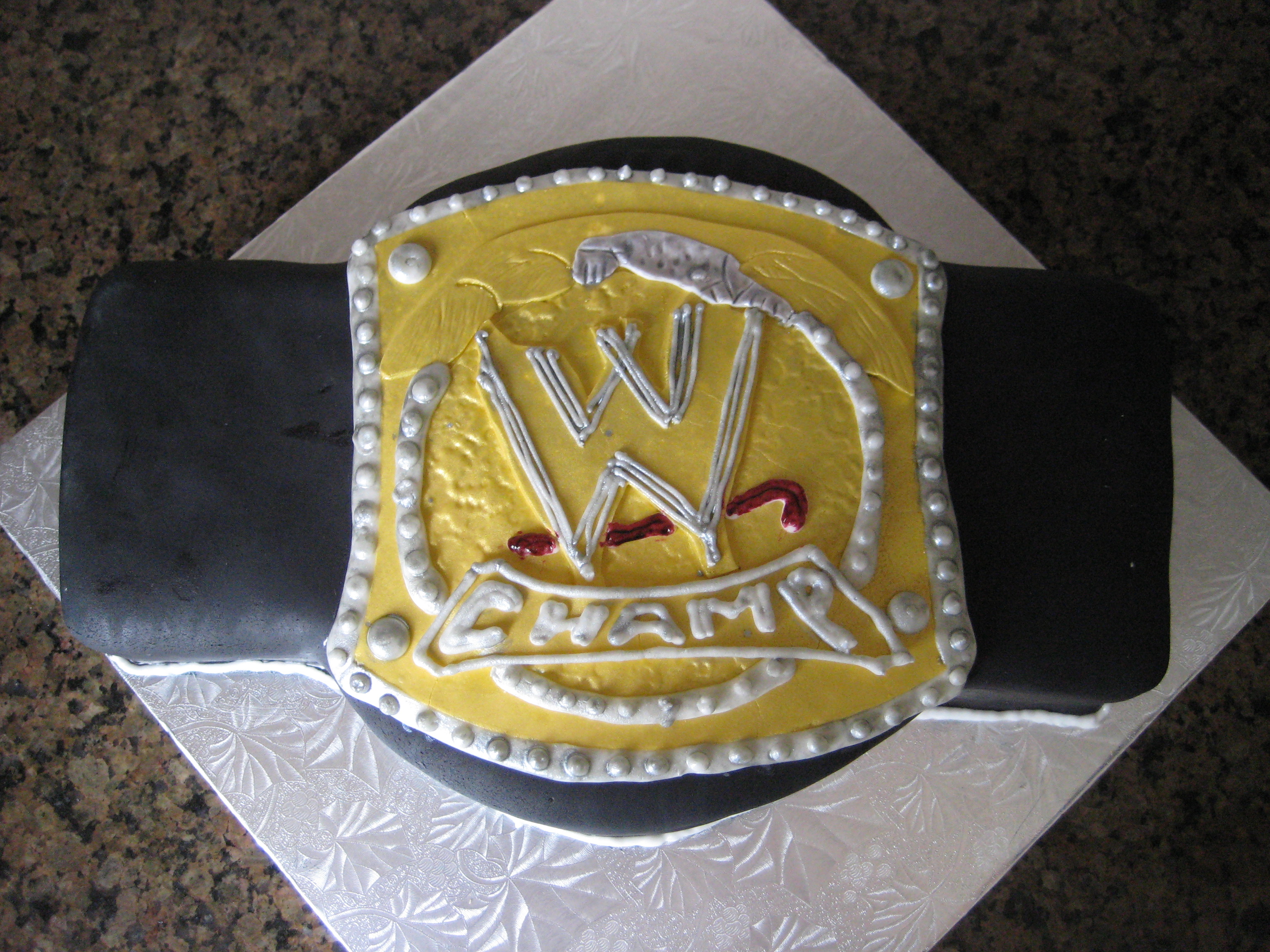 WWE Wrestling Championship Belt Cake