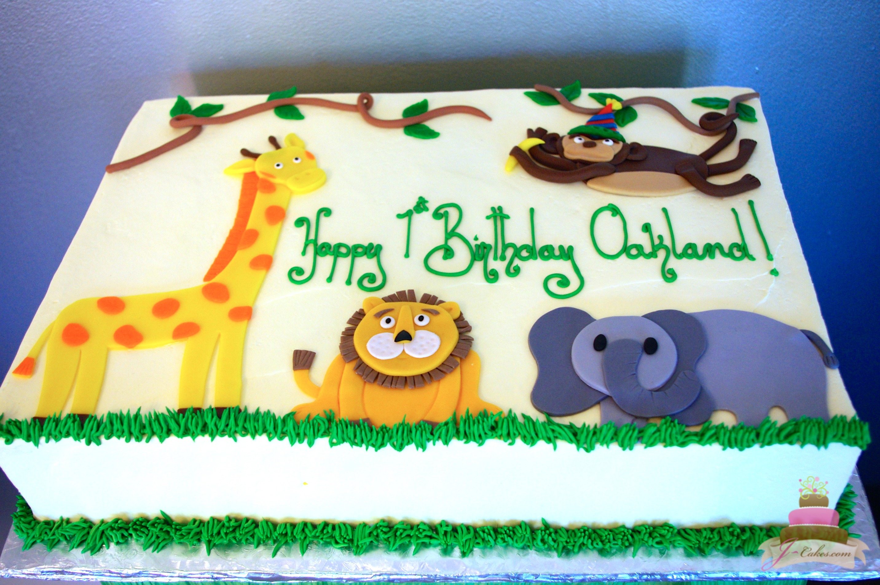 Zoo Animal Birthday Sheet Cakes