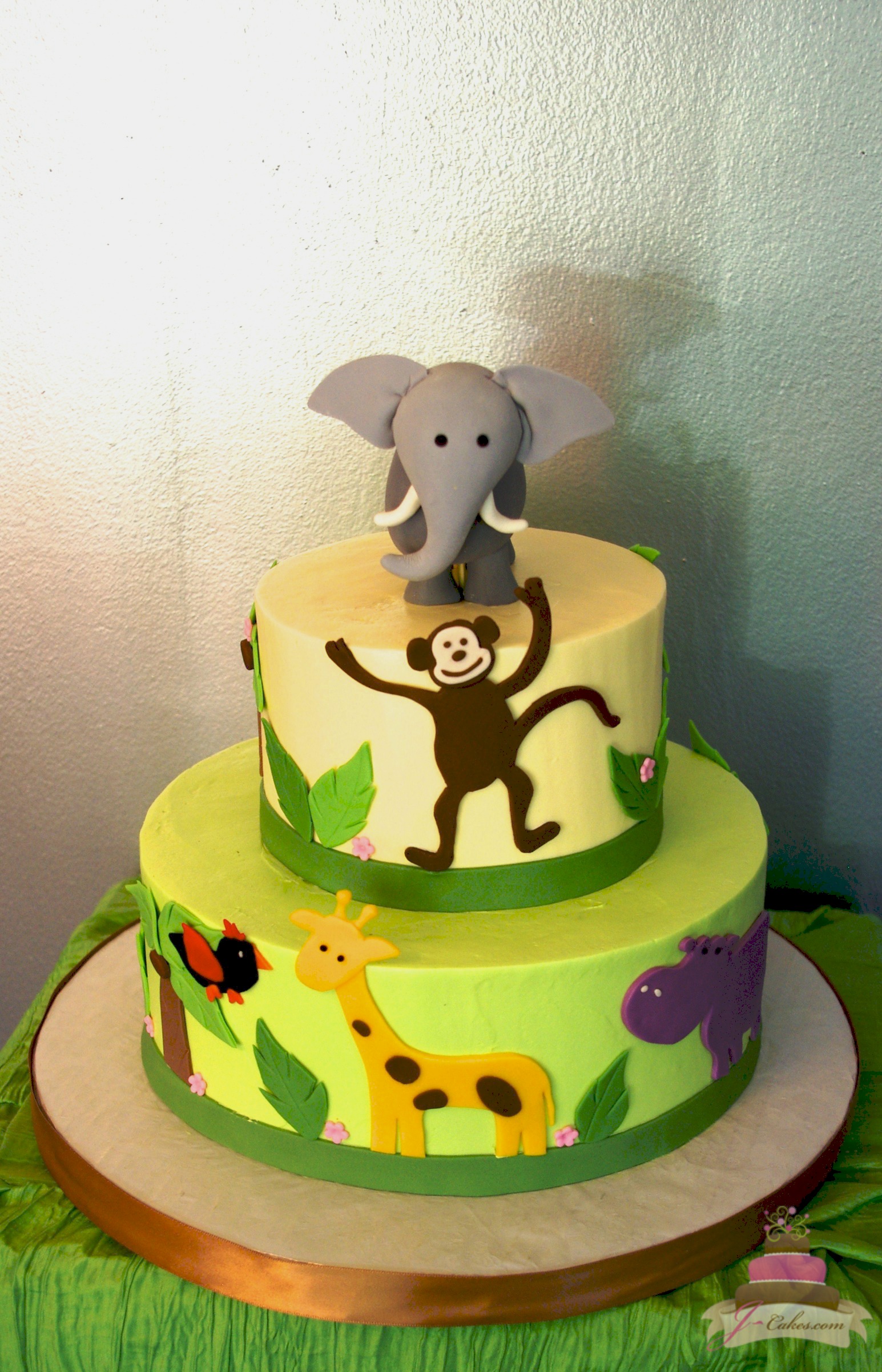 Zoo Animal Themed Birthday Cake