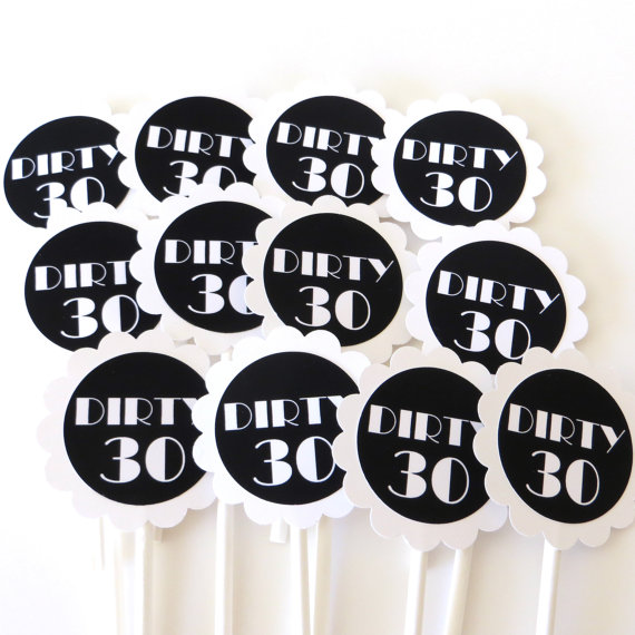 30th Birthday Cupcake Toppers