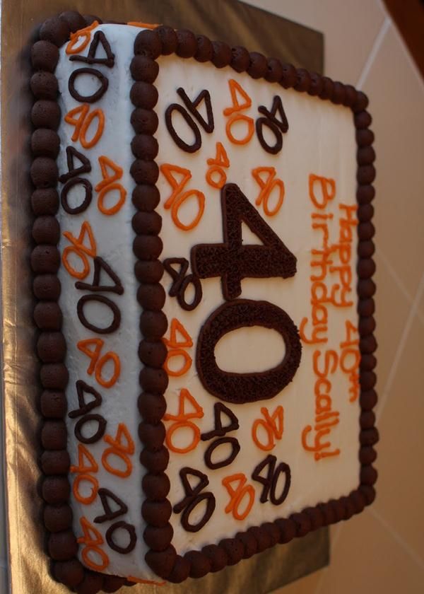 40th Birthday Sheet Cakes for Men