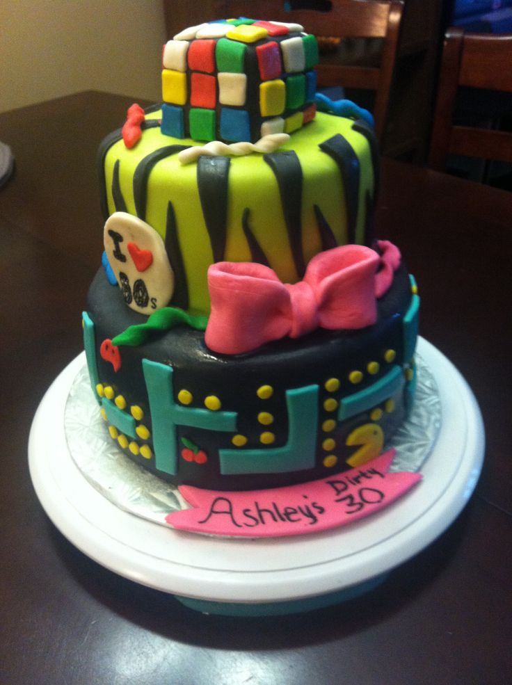 80s Birthday Cake