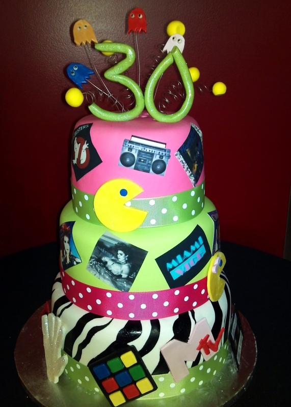 80s Birthday Cake