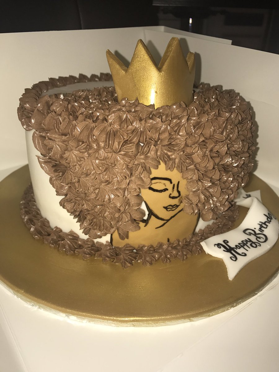 Afro Hair Birthday Cake