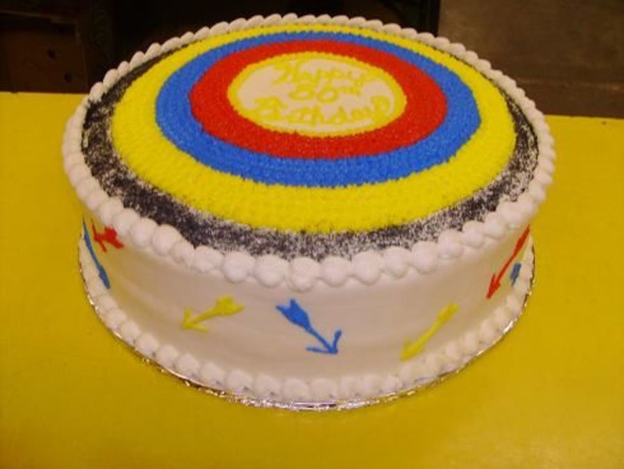 Archery Target Birthday Cake