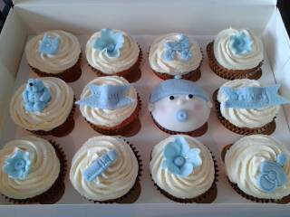 Baby Boys 1st Birthday Cupcake