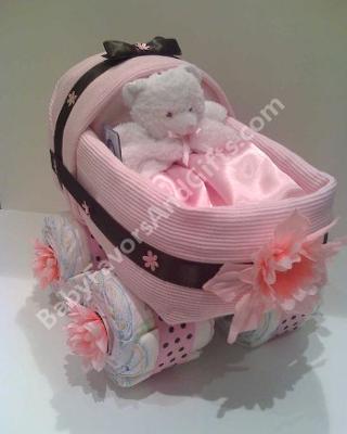 Baby Carriage Diaper Cake