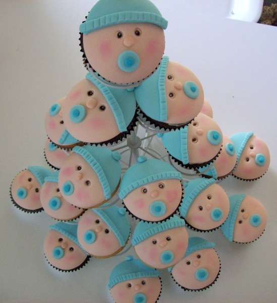 8 Photos of Baby Boy Shower Cupcakes