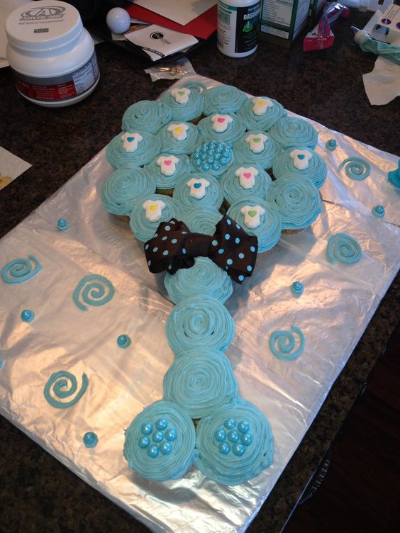 12 Photos of Pull Apart Cupcake Birthday Cakes For A Boy