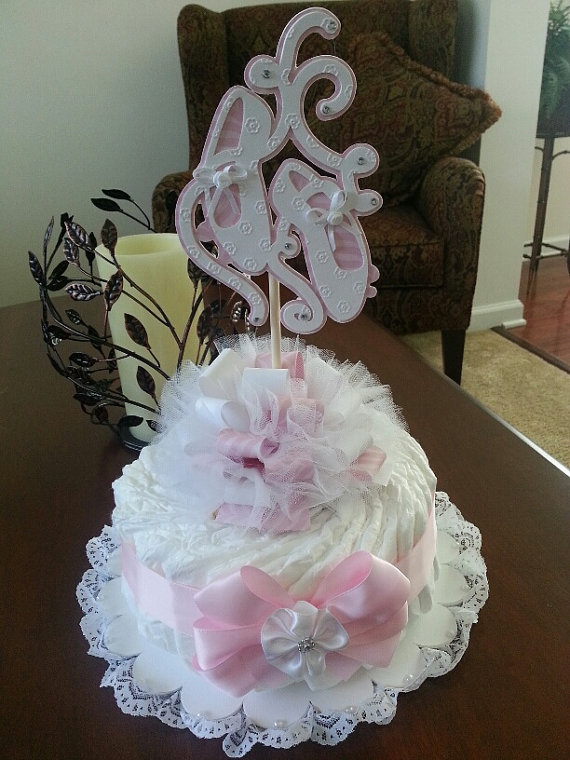 11 Photos of Ballerina Baby Shower Diaper Cakes