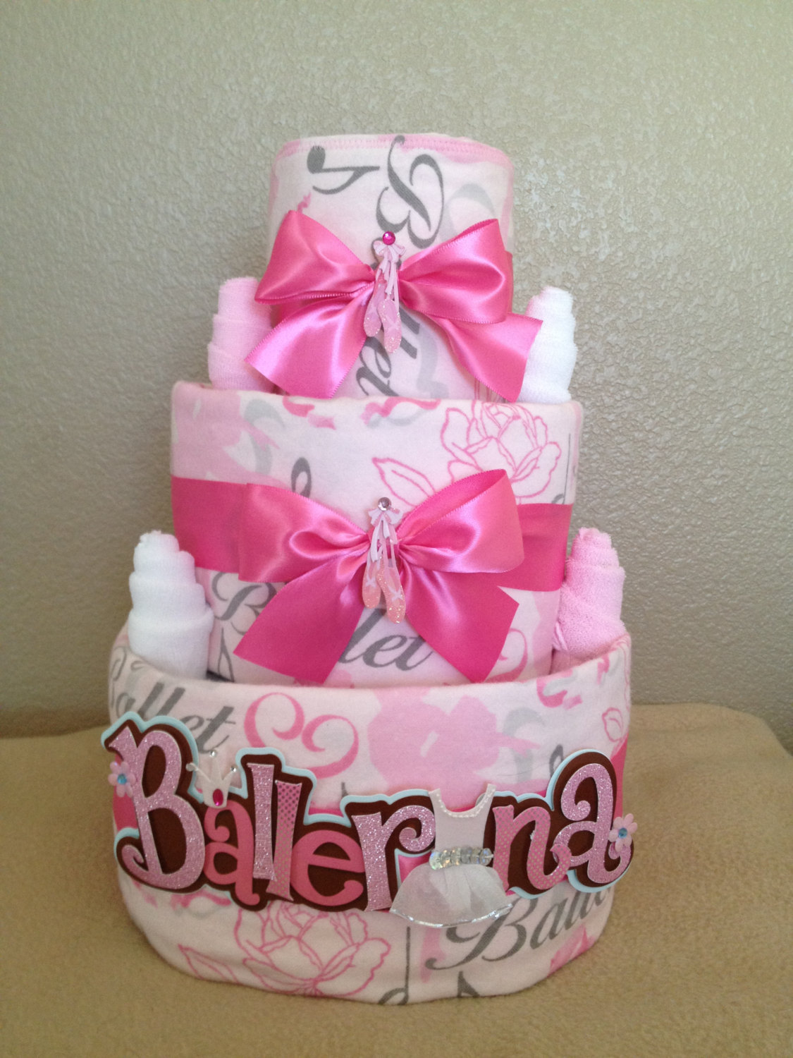 Ballerina Baby Girl Diaper Cake