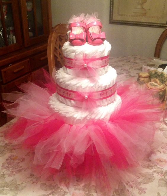 Ballerina Diaper Cake