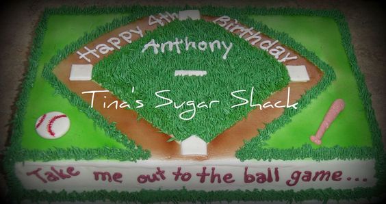 Baseball Birthday Sheet Cake