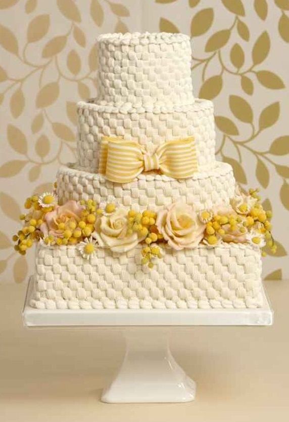 Basketweave Wedding Cake