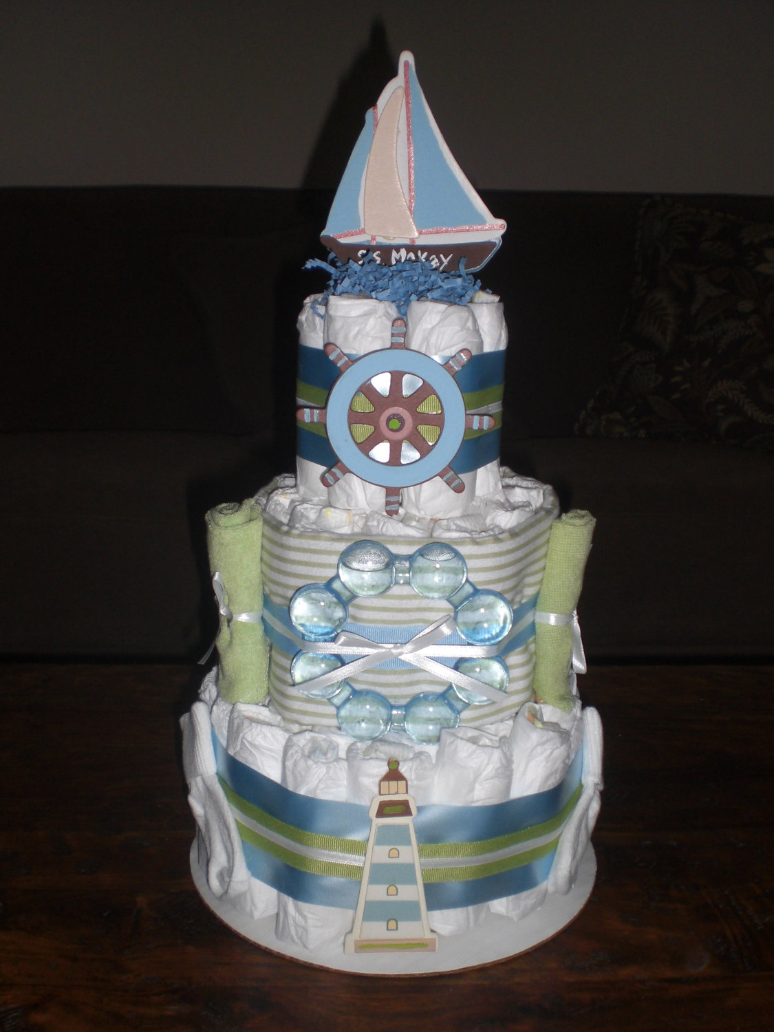 Beach Themed Diaper Cake