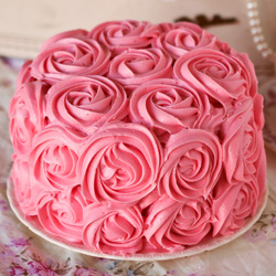 Birthday Cake with Buttercream Roses