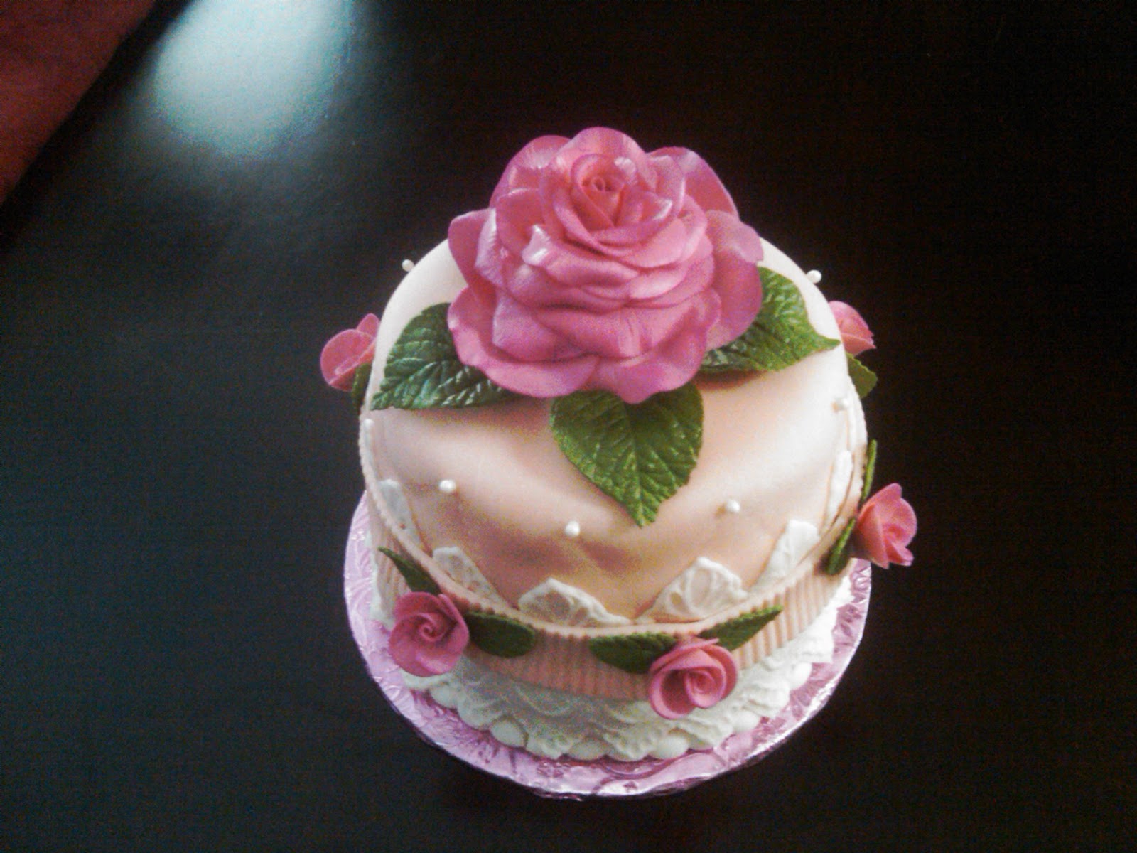 Birthday Cake with Roses