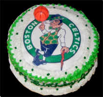 Boston Celtics Basketball Cake