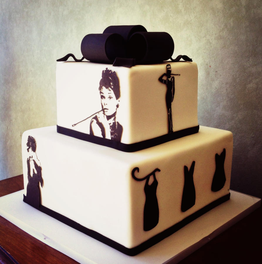 Breakfast at Tiffany's Bridal Shower Cake