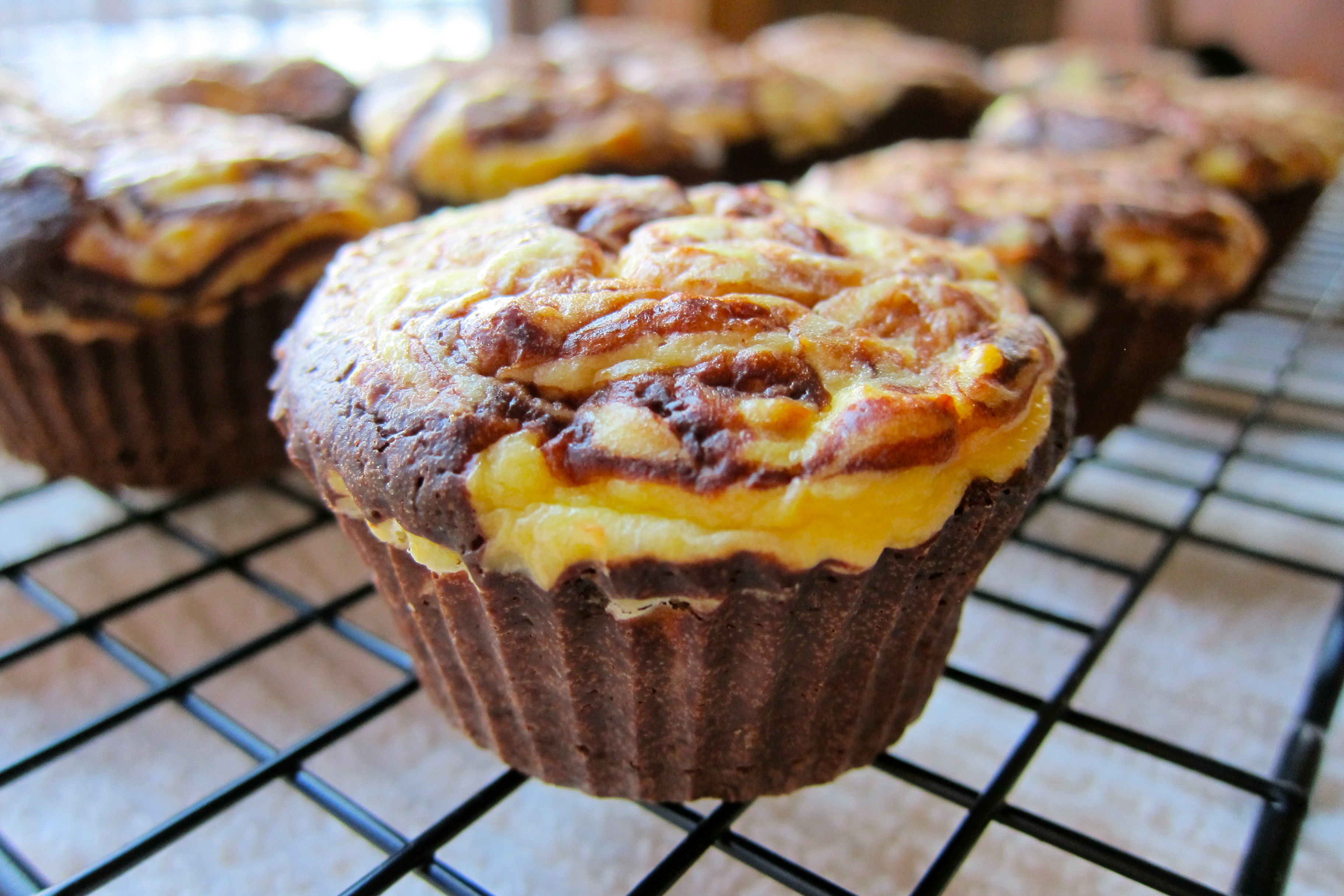 Brownie Swirl Cheesecake Cupcakes