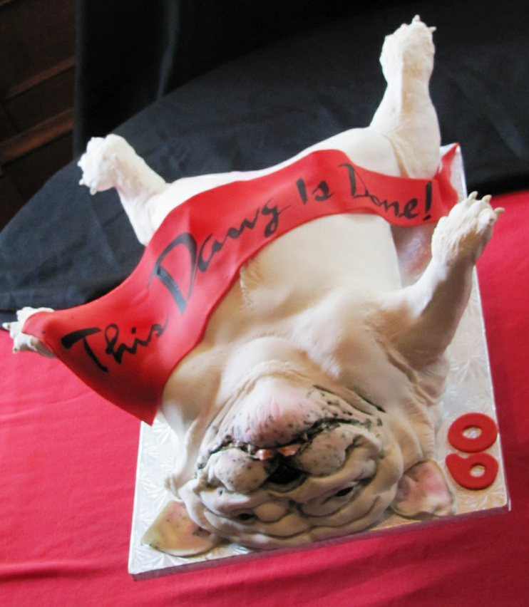 Bulldog Birthday Cake