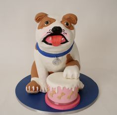 Bulldog Birthday Cake