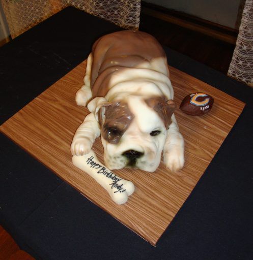 Bulldog Birthday Cake