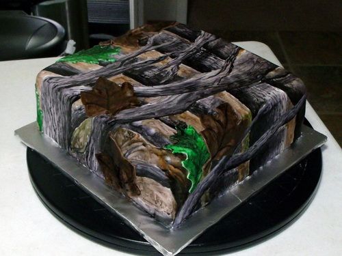 Camo Wedding Cake Square