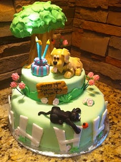 Cat and Dog Birthday Cake