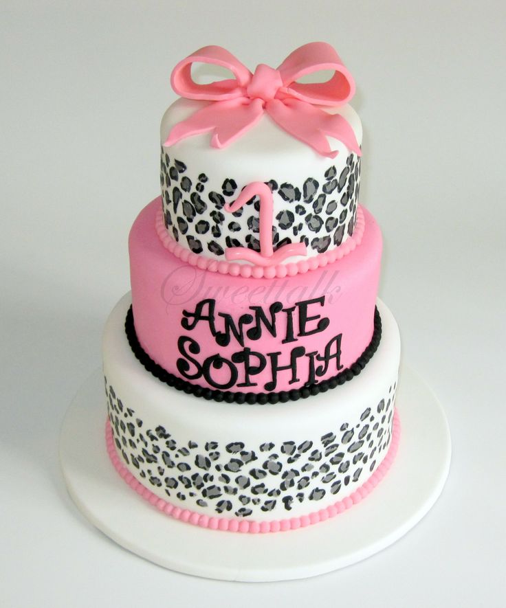 Cheetah Print Birthday Cake