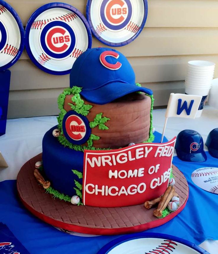 Chicago Cubs Birthday Cake