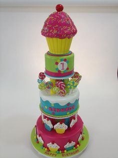 Children Birthday Cupcake Cake