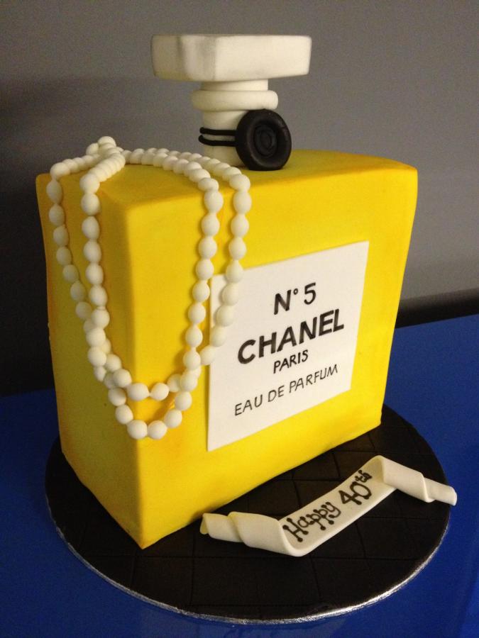 Coco Chanel Perfume Bottle Cake