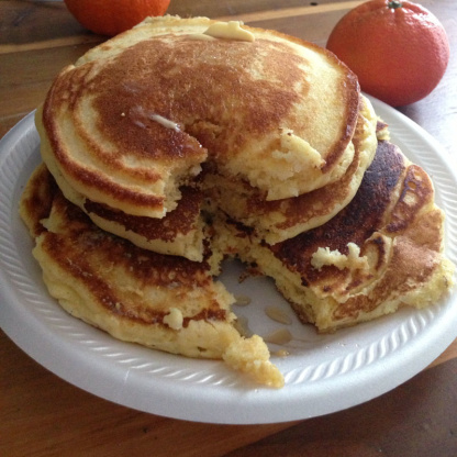 Corn with Cornbread Mix Pancakes