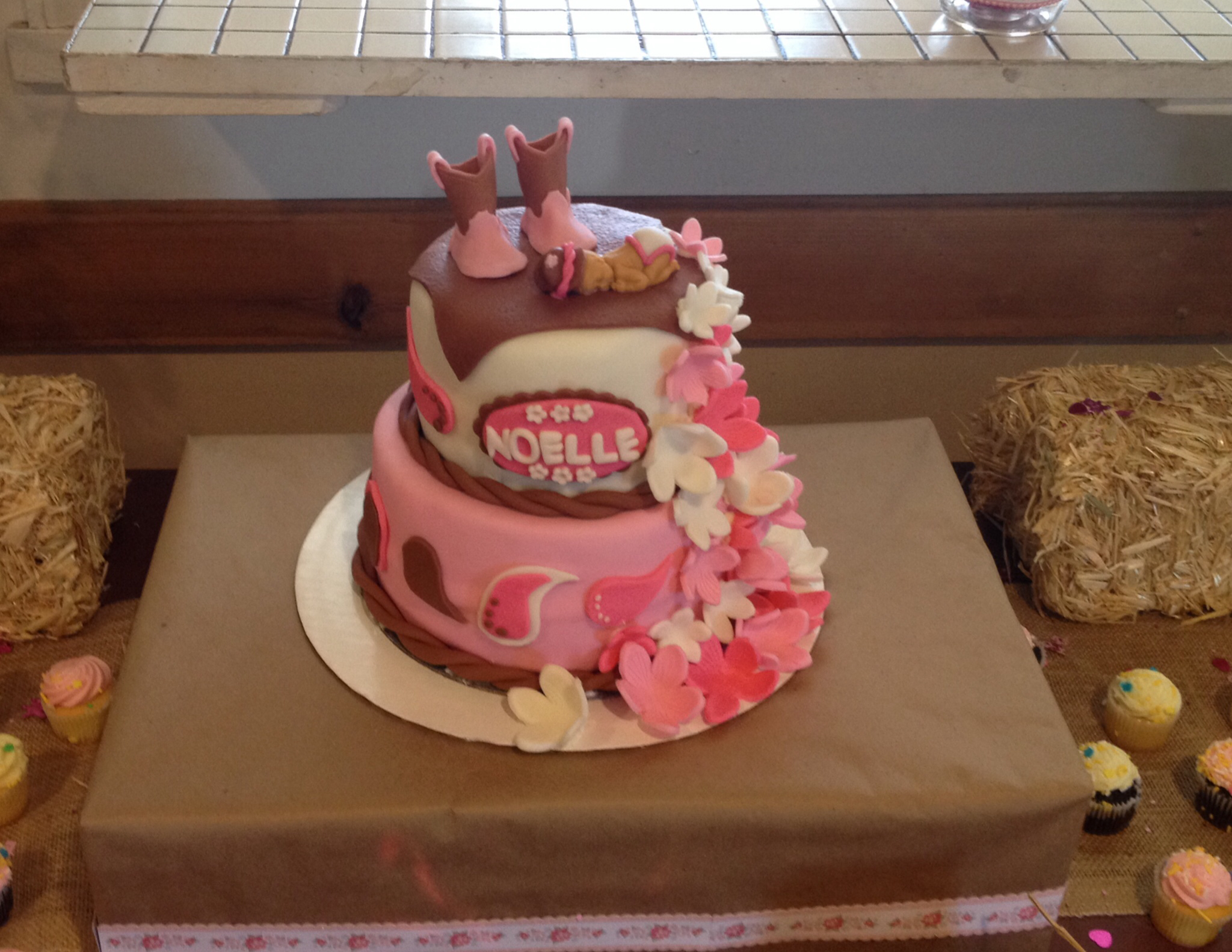 Country Girl Baby Shower Cake