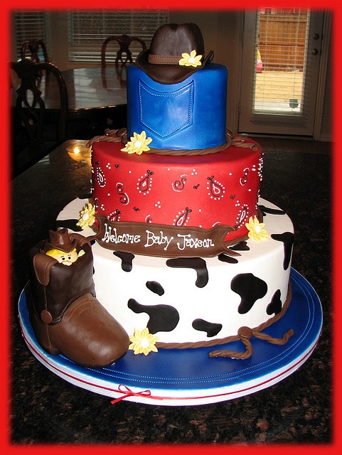 Country Western Baby Shower Cake